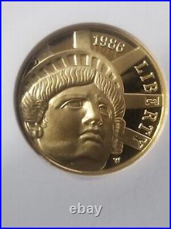 1986-W G$5 Liberty PF69 NGC US Vault Collection gold commemorative