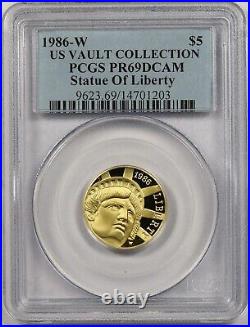 1986-W Liberty $5 PCGS PR69 DCAM (US Vault Collection) Gold Modern Commemorative