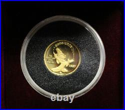 1987 Disney Rarities Mint 1/4 oz Gold Mickeys Magic Good Luck 1st Edition COA