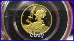 1987 Disney Snow White Dopey 1 oz Gold. 999 Coin 50th Anniversary withCOA & BOX