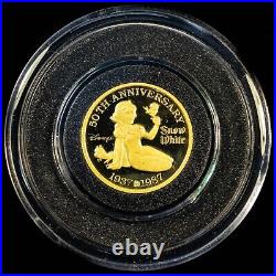 1987 Disney Snow White Rarities Mint 1oz Gold Coin #760
