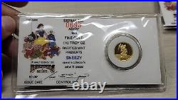 1987 Disney Snow White SNEEZY 1/10th oz Gold. 999 Coin 50th Anniversary withCOA