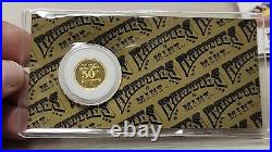 1987 Disney Snow White SNEEZY 1/10th oz Gold. 999 Coin 50th Anniversary withCOA