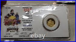 1987 Disney Snow White WITCH 1/10th oz Gold. 999 Coin 50th Anniversary withCOA