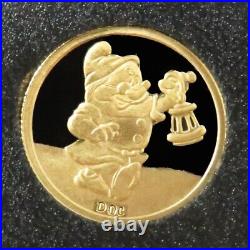 1987 Gold Disney Snow White Doc 1/4 Oz Gold Coin