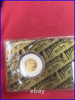 1987 WALT DISNEY SNOW WHITE 50TH ANNIVERSARY Dopey FINE GOLD COIN