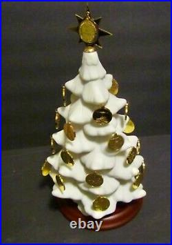 1988 Franklin Mint Christmas Advent Calendar Tree & 24 kt Gold Coin Ornaments
