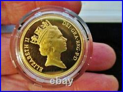 1988 United Kingdom 3 Coin Gold Proof Collection Sovereign Half & 2 Pounds