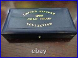 1988 United Kingdom 3 Coin Gold Proof Collection Sovereign Half & 2 Pounds