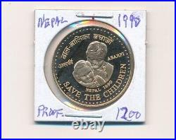 1990 Nepal Gold Coin rare coin collectibles Save the Child graded gold