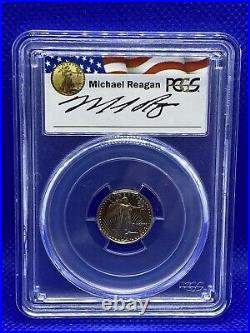 1990-p $5 Gold Eagle Pcgs Pr70dcam Reagan Legacy Series -highly Collectable