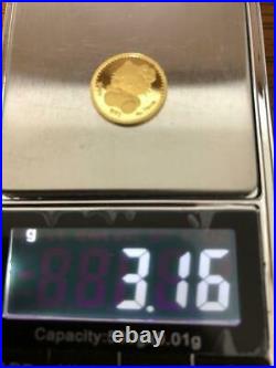 1993 1/10 OZ Hello-Kitty K24 Gold Coin