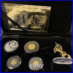 1994 China Unicorn 4 piece proof set coin collection