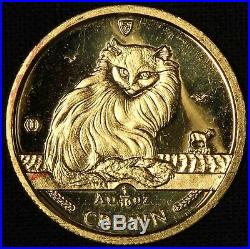 1995 Isle of Man 1/10 Oz Gold Cat Proof Turkish Free Shipping USA