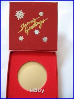 1995 Rare Classic Christmas(me Too) Santa Coke Coin Pure Silver. 999 + Gold