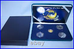 1997-2000 Kiribati Samoa Millennium 2000 Coin Set New Age Gold Two Part