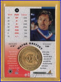 1997-98 Pinnacle Mint Collection #18 Wayne Gretzky Coins Gold Plated
