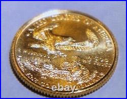 1998 Five Dollar American Gold Eagle. 999 1/10 oz Gold. Highly Collectible