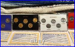 1999-2004 State Quarters Mint Collection Denver, Philadelphia, GOLD, Platinum