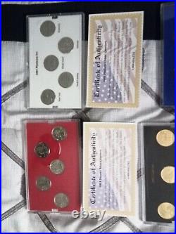 1999-2005 complete state quarter collection, gold, platinum, d & p mint edition