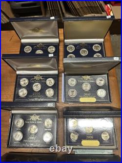 1999-2008 State Quarter Collection US Commemorative Gallery Acrylic & Blue Case