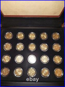 1999-2009 Gold Toned Quarters Collection Chest P & D Mints 112 Coins