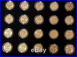 1999 2009 US Territories State Quarter Collection, Gold Edition, 112 coins, P+D