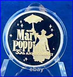 1999 Disney 1 Oz. Silver + 24K Gold Mary Poppins 35th Anniversary #436/2000