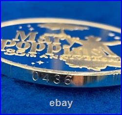 1999 Disney 1 Oz. Silver + 24K Gold Mary Poppins 35th Anniversary #436/2000