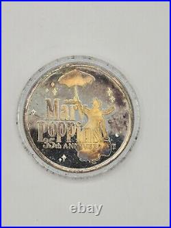 1999 Disney 1 Oz. Silver + 24K Gold Mary Poppins 35th Anniversary #71/2000