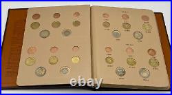 1ST Year COMPLETE 96 COIN EUROPEAN UNION EURO Collection Album Gold Silver Coppe