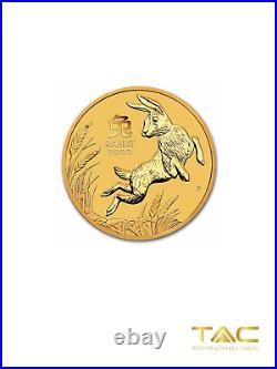 1/4 oz Gold Coin 2023 Luna Rabbit Perth Mint