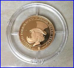 1 Cent 1993 Walt Disney Collection Uncle Scrooge 22k Gold Coin