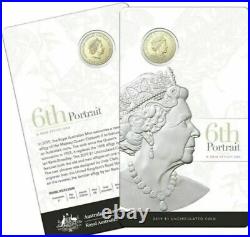 $1 Coin'6th QUEEN PORTRAIT/A NEW EFFIGY ERA/DOUBLE HEADED CARDED COINUNC H. M
