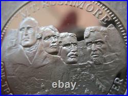 1 Oz. 999 Silver 1991 Mount Rushmore Sturgis Motorcycle-harley Rally Coin+gold