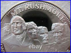 1 Oz. 999 Silver 1991 Mount Rushmore Sturgis Motorcycle-harley Rally Coin+gold