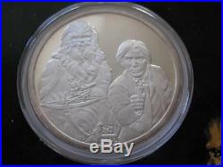 1- Oz. 999 Silver Coin Star Wars (chewbacca Han Solo & Pirate Starship) + Gold