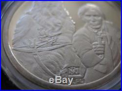 1- Oz. 999 Silver Coin Star Wars (chewbacca Han Solo & Pirate Starship) + Gold