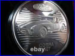 1 Oz. 999 Silver Vintage Coin 427 High Performance Ford Cobra Classic + Gold