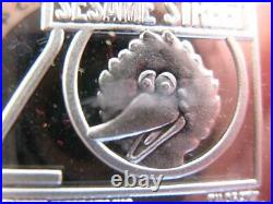 1 Oz. Pure Silver. 999 Bert Big Bird Sesame Street In Original Mint Box+gold New