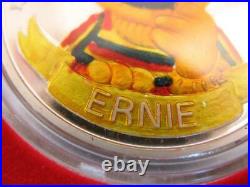 1 Oz. Pure Silver. 999 Ernie & Big Bird Sesame Street In Original Mint Box+gold