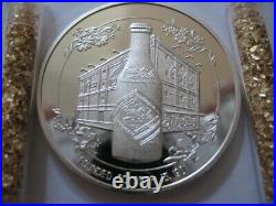1- Oz. Silver. 999 Pure Coca Cola 75th Anniverary 1977 Louisiana Coin Mint# +gold