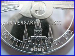 1- Oz. Silver. 999 Pure Coca Cola 75th Anniverary 1977 Louisiana Coin Mint# +gold