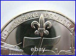 1- Oz. Silver. 999 Pure Coca Cola 75th Anniverary 1977 Louisiana Coin Mint# +gold