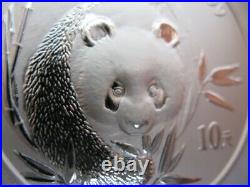 1 Troy Oz. Pure. 999 Silver Low Mintage 2003 10 Yuan Panda-china Coin+gold