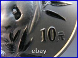 1 Troy Oz. Pure. 999 Silver Low Mintage 2003 10 Yuan Panda-china Coin+gold