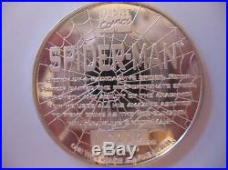 1-oz999 Silver Spiderman Rare Detailed 1996 Marvel Comics #1114 Proof Coin +gold