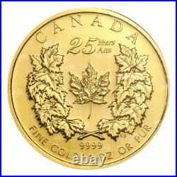 1 oz 2004 Canadian Maple Leaf 25th Anniversary MS-69 Gold Coin