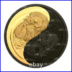 1 oz 2022 Black and Gold The Sea Otter Silver Coin Royal Canadian Mint