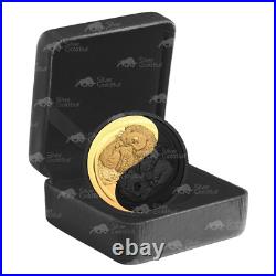 1 oz 2022 Black and Gold The Sea Otter Silver Coin Royal Canadian Mint